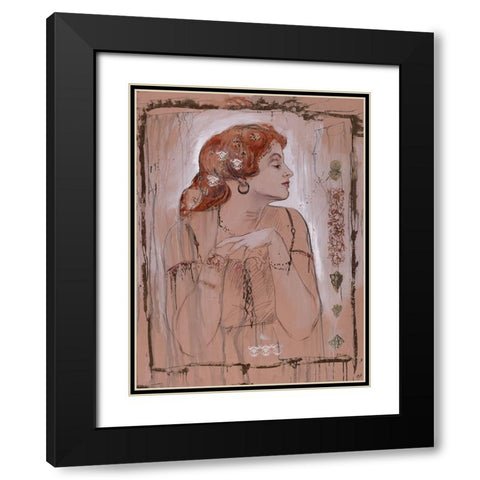 Poetry III Black Modern Wood Framed Art Print with Double Matting by Wiley, Marta