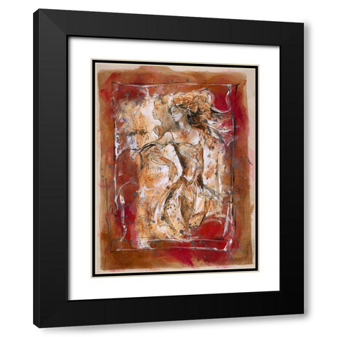 Lovers I- Sepia Black Modern Wood Framed Art Print with Double Matting by Wiley, Marta