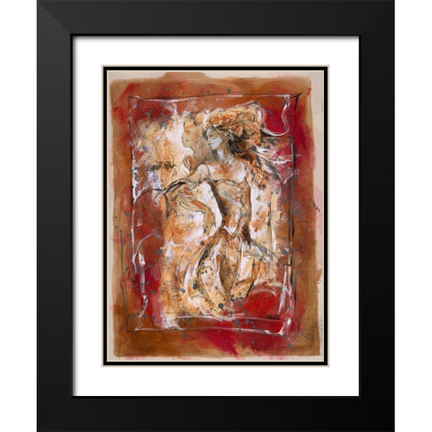 Lovers I- Sepia Black Modern Wood Framed Art Print with Double Matting by Wiley, Marta