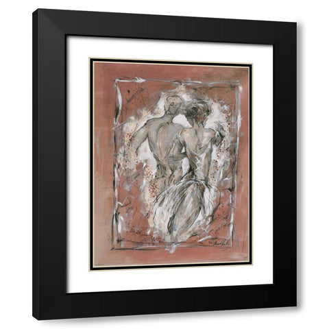 Lovers III Black Modern Wood Framed Art Print with Double Matting by Wiley, Marta
