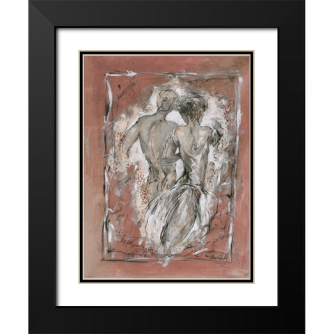 Lovers III Black Modern Wood Framed Art Print with Double Matting by Wiley, Marta