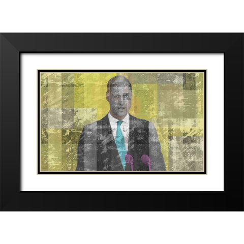 Prince William Black Modern Wood Framed Art Print with Double Matting by Wiley, Marta