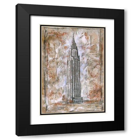 City Scape II Black Modern Wood Framed Art Print with Double Matting by Wiley, Marta