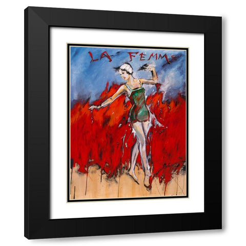 La Feme Black Modern Wood Framed Art Print with Double Matting by Wiley, Marta