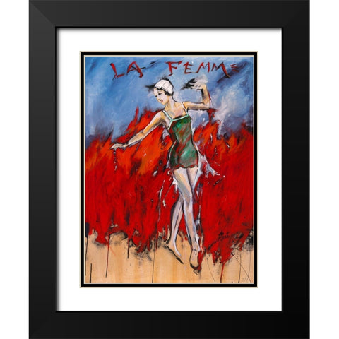 La Feme Black Modern Wood Framed Art Print with Double Matting by Wiley, Marta