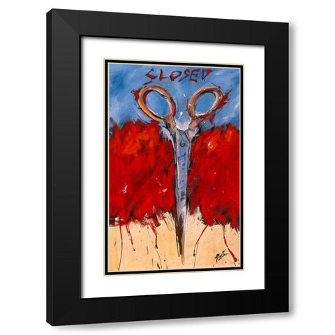 Closed Black Modern Wood Framed Art Print with Double Matting by Wiley, Marta