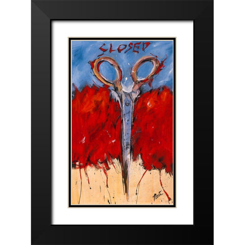 Closed Black Modern Wood Framed Art Print with Double Matting by Wiley, Marta