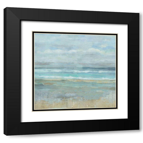 Square Abstract Black Modern Wood Framed Art Print with Double Matting by Wiley, Marta