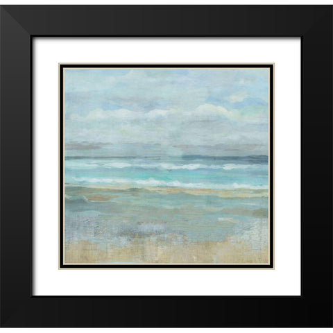 Square Abstract Black Modern Wood Framed Art Print with Double Matting by Wiley, Marta