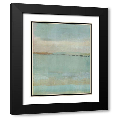 Sandy Beach Abstract Black Modern Wood Framed Art Print with Double Matting by Wiley, Marta