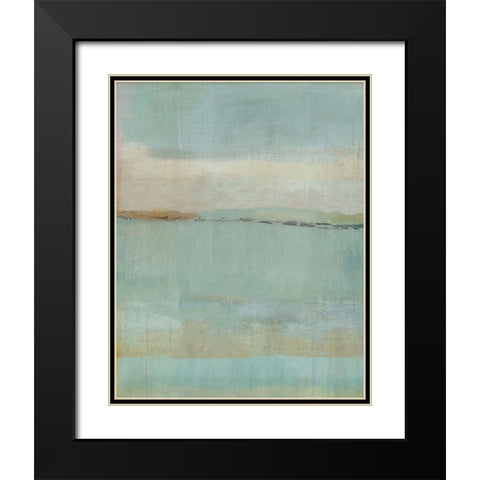 Sandy Beach Abstract Black Modern Wood Framed Art Print with Double Matting by Wiley, Marta