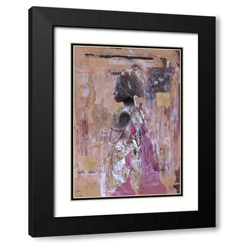 African Dream Sand Black Modern Wood Framed Art Print with Double Matting by Wiley, Marta