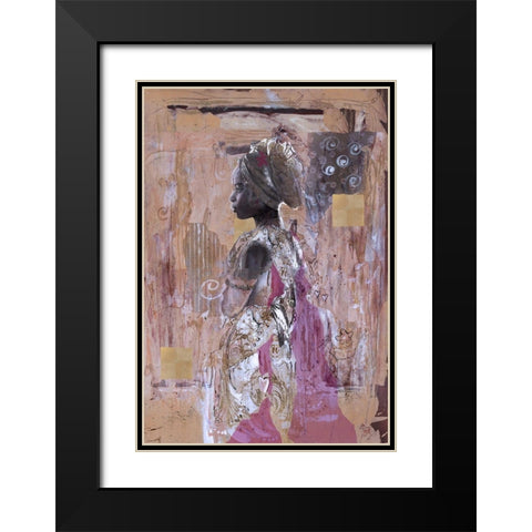 African Dream Sand Black Modern Wood Framed Art Print with Double Matting by Wiley, Marta