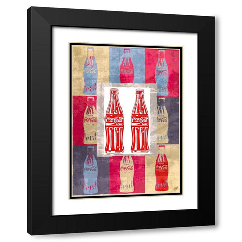 Coke Print III Black Modern Wood Framed Art Print with Double Matting by Wiley, Marta