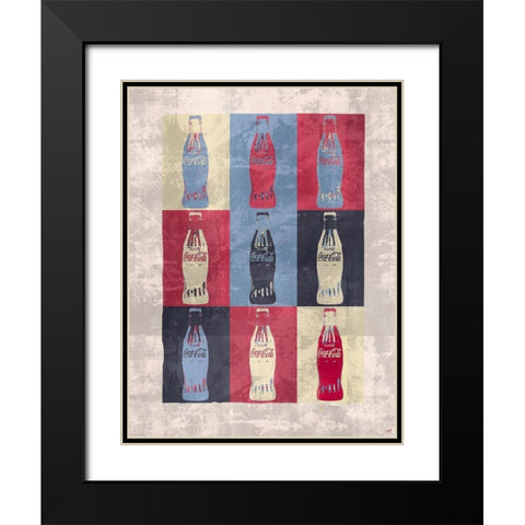 Coke Boxes Black Modern Wood Framed Art Print with Double Matting by Wiley, Marta