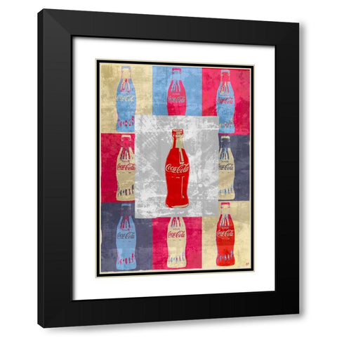 Coke Red Black Modern Wood Framed Art Print with Double Matting by Wiley, Marta