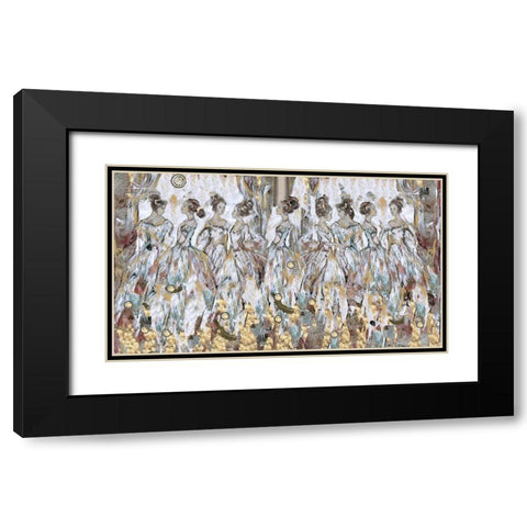 Blue Bells I Black Modern Wood Framed Art Print with Double Matting by Wiley, Marta