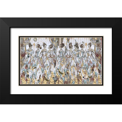 Blue Bells I Black Modern Wood Framed Art Print with Double Matting by Wiley, Marta