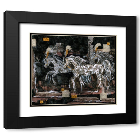 Prance Square Format Black Modern Wood Framed Art Print with Double Matting by Wiley, Marta