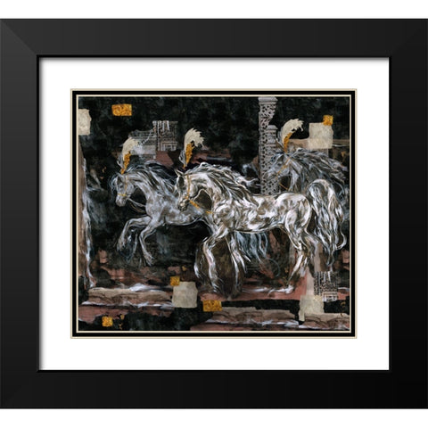 Prance Square Format Black Modern Wood Framed Art Print with Double Matting by Wiley, Marta