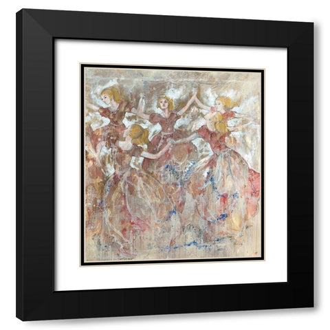 Dancer in red vertical Black Modern Wood Framed Art Print with Double Matting by Wiley, Marta