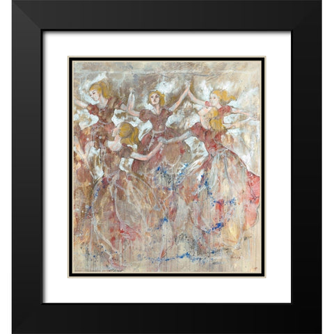 Dancer in red vertical Black Modern Wood Framed Art Print with Double Matting by Wiley, Marta
