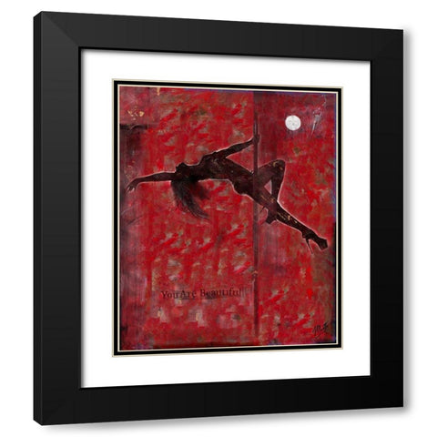 Pole Dancer II Black Modern Wood Framed Art Print with Double Matting by Wiley, Marta