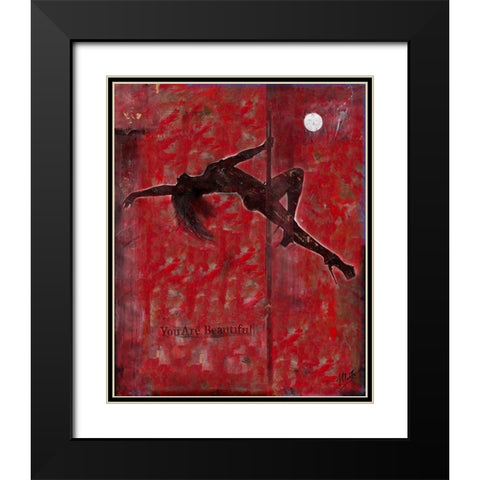 Pole Dancer II Black Modern Wood Framed Art Print with Double Matting by Wiley, Marta