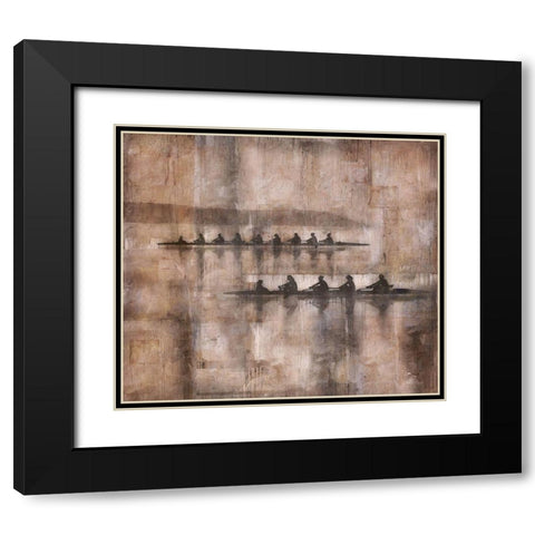 Sculling II Sepia Black Modern Wood Framed Art Print with Double Matting by Wiley, Marta