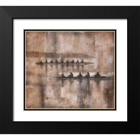 Sculling II Sepia Black Modern Wood Framed Art Print with Double Matting by Wiley, Marta