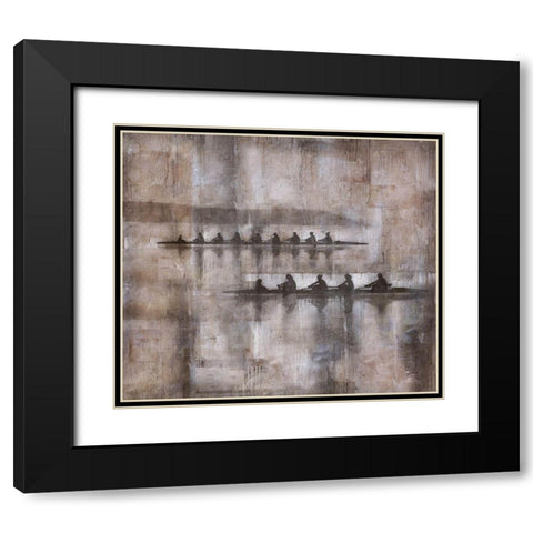 Sculling III Beige Brown Black Modern Wood Framed Art Print with Double Matting by Wiley, Marta