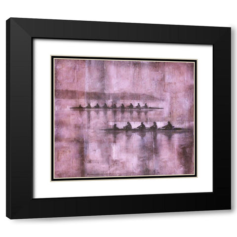 Sculling IIII Purple Black Modern Wood Framed Art Print with Double Matting by Wiley, Marta