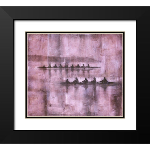 Sculling IIII Purple Black Modern Wood Framed Art Print with Double Matting by Wiley, Marta