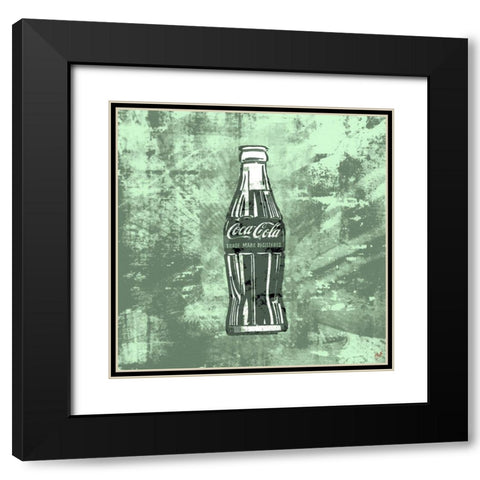Green Coke Silkscreen Black Modern Wood Framed Art Print with Double Matting by Wiley, Marta
