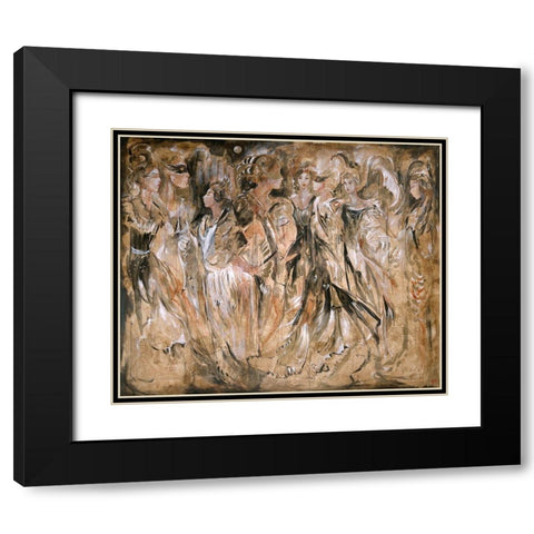 Mystic I Brown Black Modern Wood Framed Art Print with Double Matting by Wiley, Marta