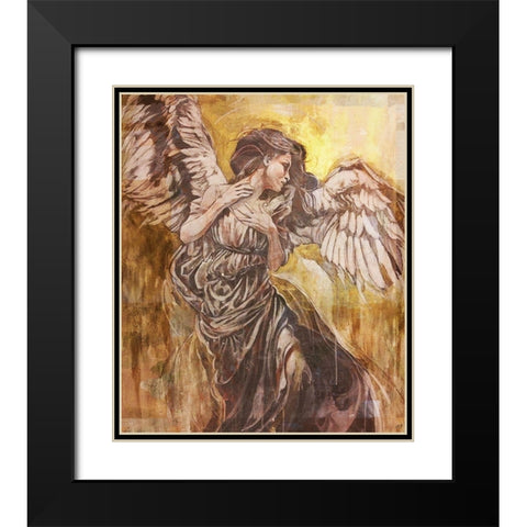 Glorious Angel II Black Modern Wood Framed Art Print with Double Matting by Wiley, Marta