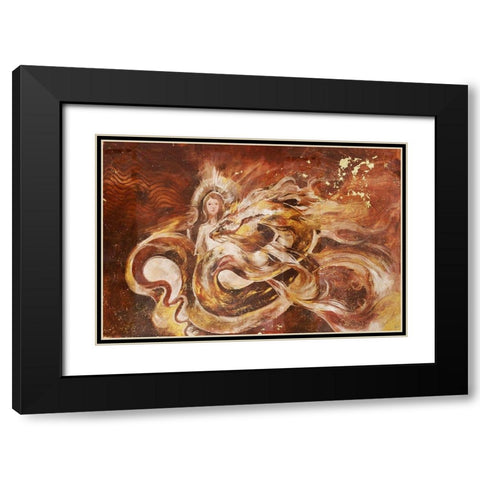Dragon and The Pearl Black Modern Wood Framed Art Print with Double Matting by Wiley, Marta