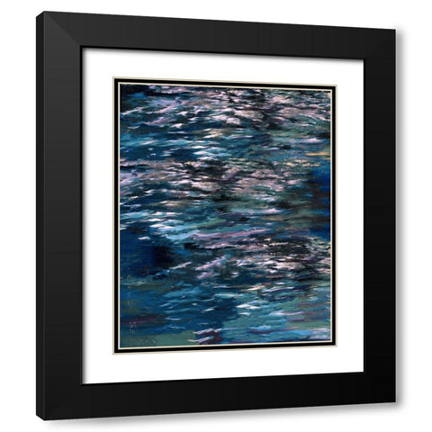 Blue River Study Black Modern Wood Framed Art Print with Double Matting by Wiley, Marta
