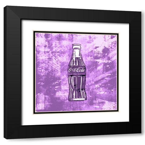 Coke Silkscreen Purple Black Modern Wood Framed Art Print with Double Matting by Wiley, Marta