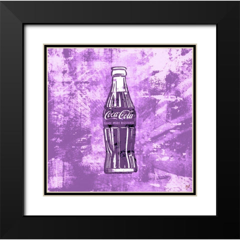 Coke Silkscreen Purple Black Modern Wood Framed Art Print with Double Matting by Wiley, Marta