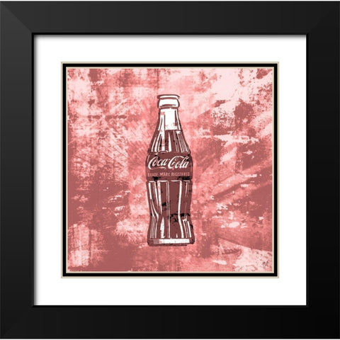 Coke silkscreen red Black Modern Wood Framed Art Print with Double Matting by Wiley, Marta