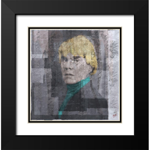 Andy Warhol Silkscreen I Black Modern Wood Framed Art Print with Double Matting by Wiley, Marta