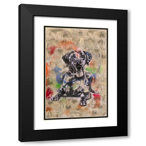 Abstract Brown Black Modern Wood Framed Art Print with Double Matting by Wiley, Marta