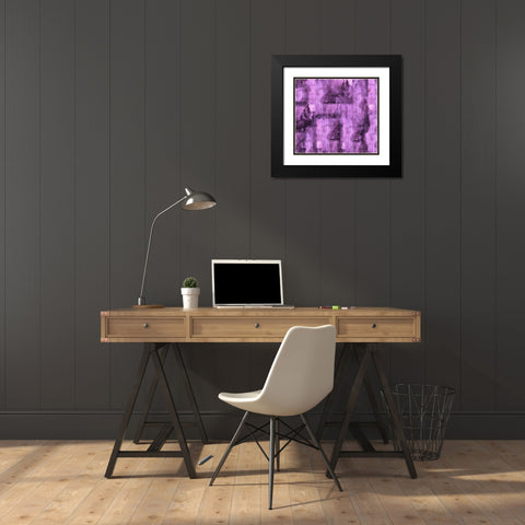 Abstract Purple Black Modern Wood Framed Art Print with Double Matting by Wiley, Marta