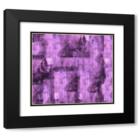 Abstract Purple Black Modern Wood Framed Art Print with Double Matting by Wiley, Marta