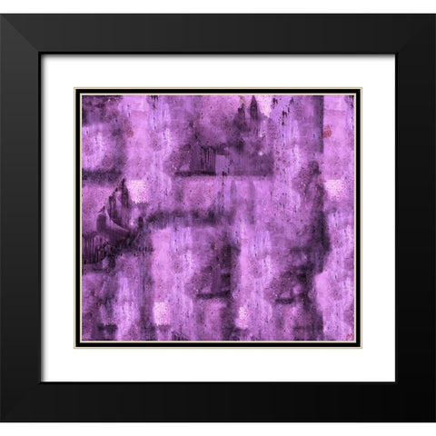 Abstract Purple Black Modern Wood Framed Art Print with Double Matting by Wiley, Marta
