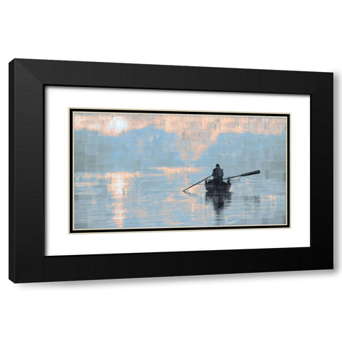 Peace Sunset Black Modern Wood Framed Art Print with Double Matting by Wiley, Marta
