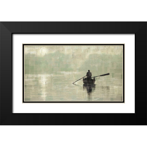 Peace Sandy Black Modern Wood Framed Art Print with Double Matting by Wiley, Marta