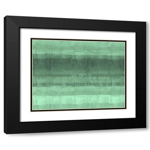 Ocean study Green Black Modern Wood Framed Art Print with Double Matting by Wiley, Marta