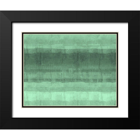 Ocean study Green Black Modern Wood Framed Art Print with Double Matting by Wiley, Marta